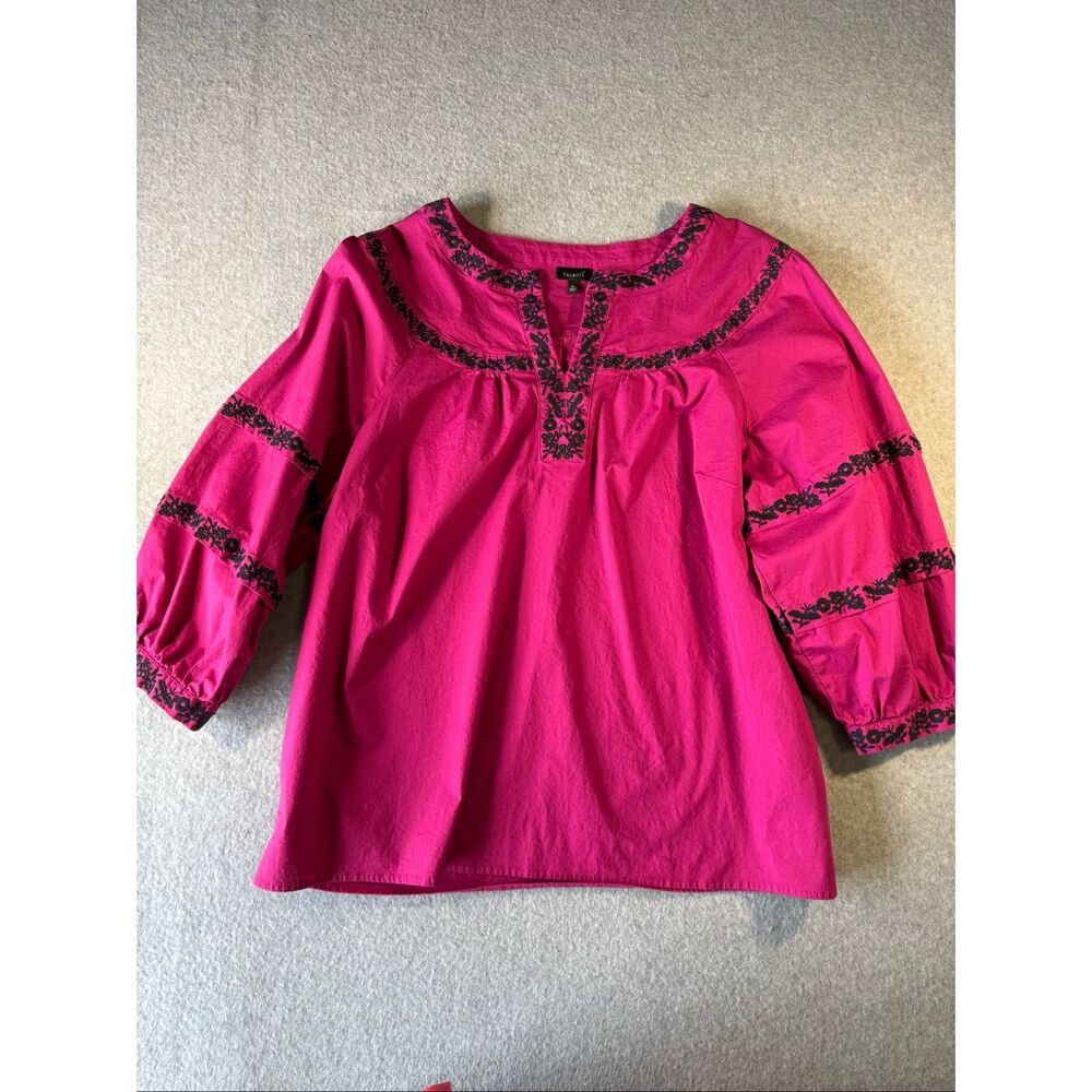 Talbots boho floral embroidered tunic XL